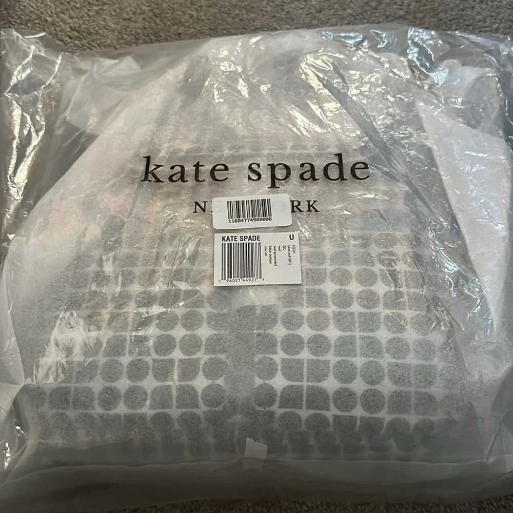 NEW Kate Spade Black and White Jacquard Fabric Backpack